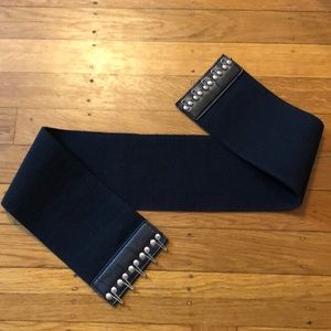 H&M Black Stretch Cinch Belt, Size M